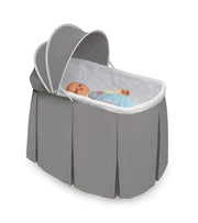 Doll Bassinet with Canopy and Storage Basket - Baby Doll Bed