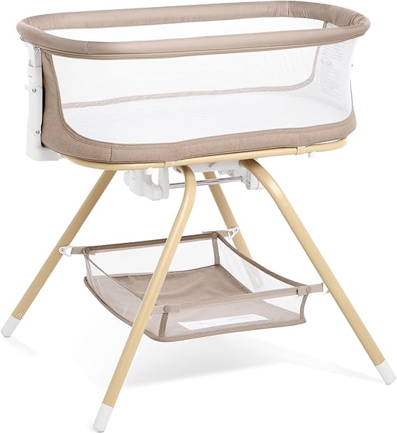3 in 1 Baby Bassinet, Rocking Bassinets Bedside Sleeper with Calming Motion