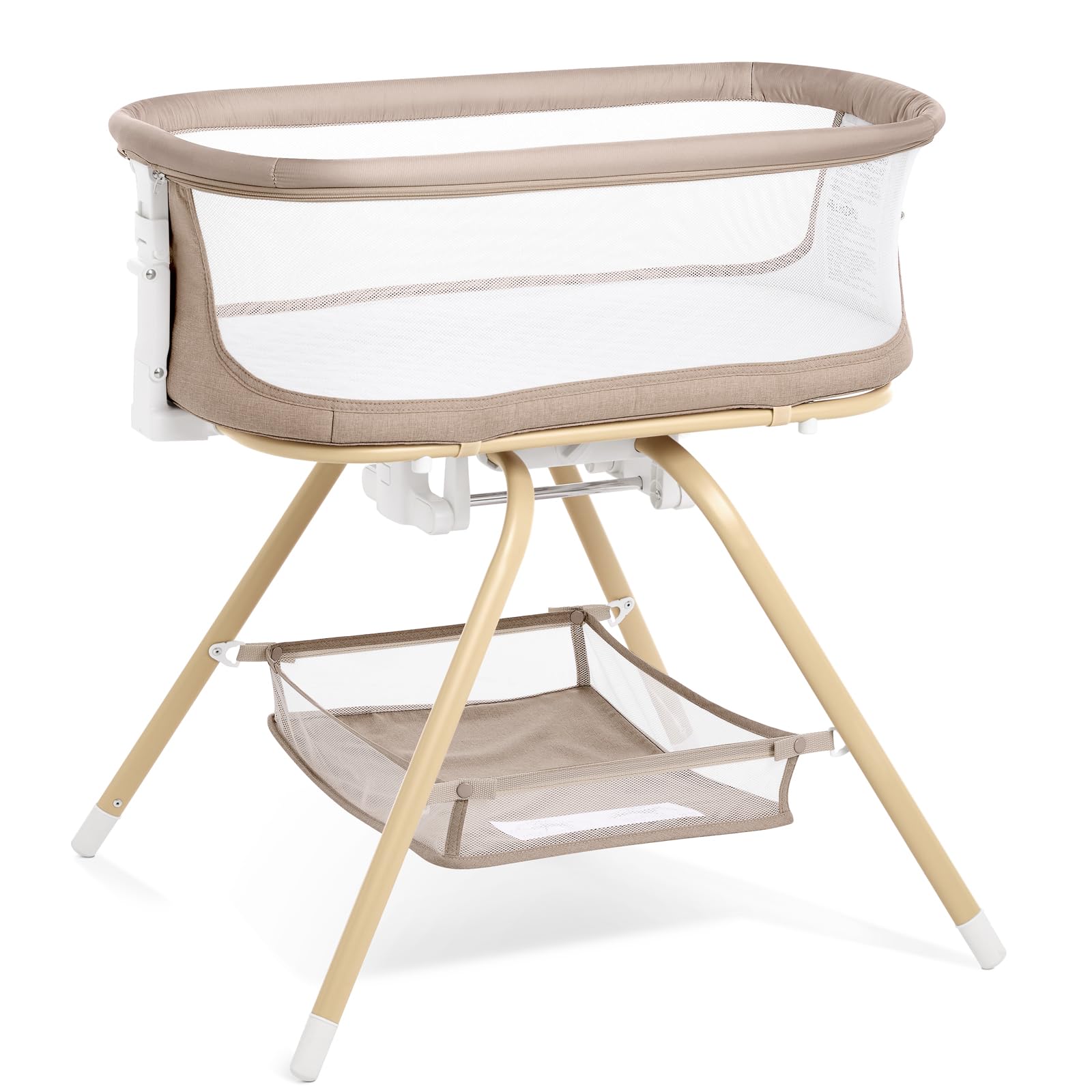 3 in 1 Baby Bassinet, Rocking Bassinets Bedside Sleeper with Calming Motion