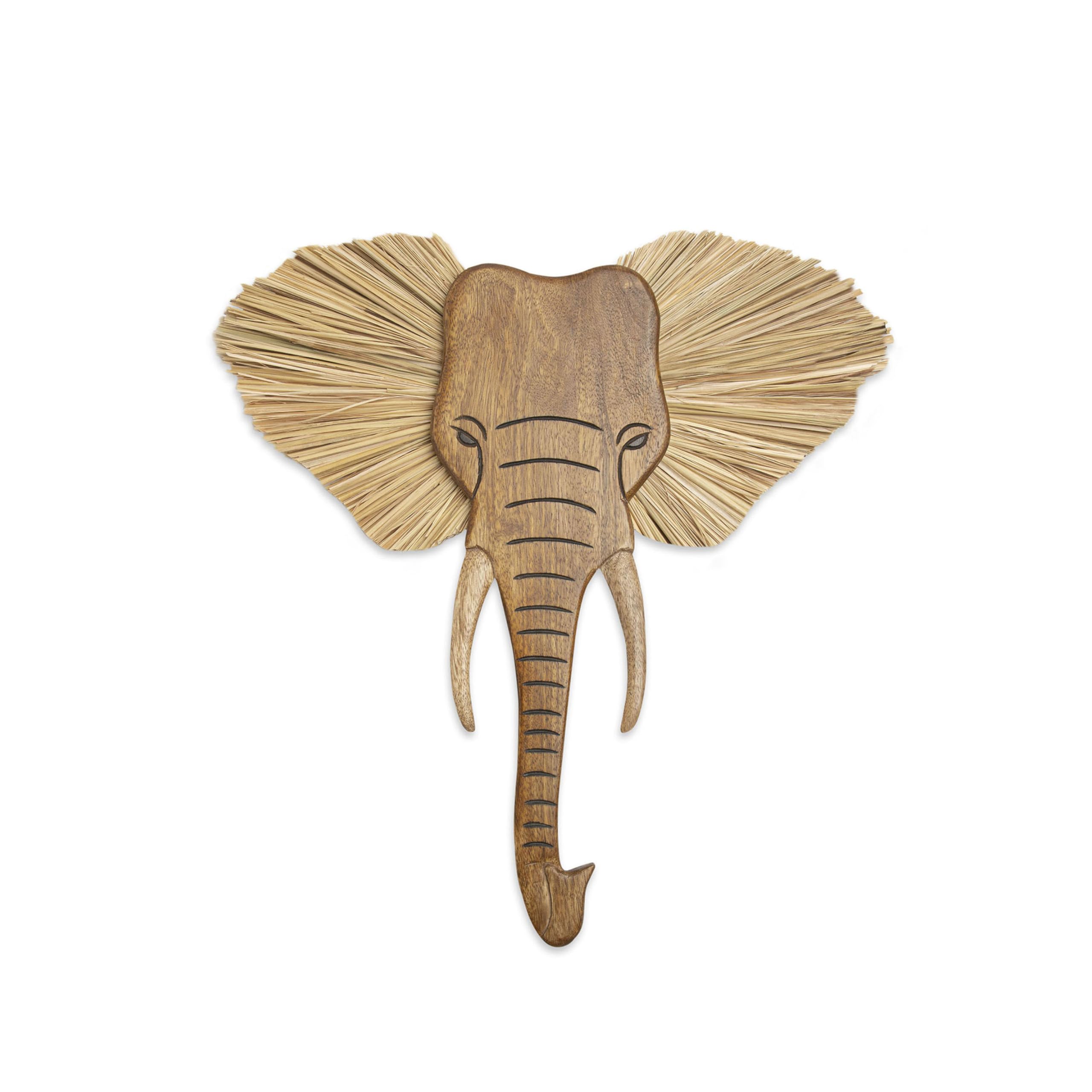 Wooden Safari Elephant Wall Decor