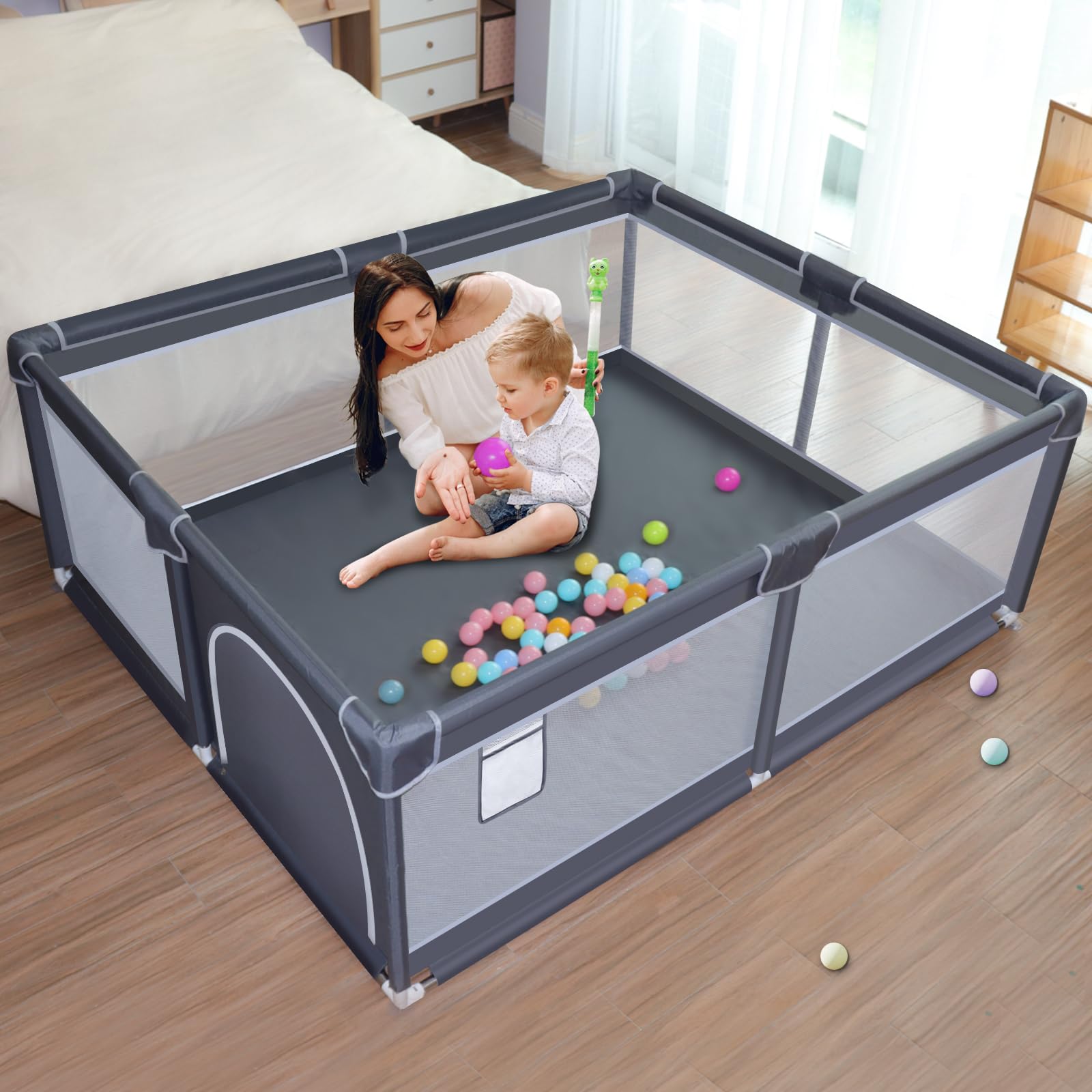 Baby Playpen 50x50 Inch Large Indoor Outdoor Play Yard
