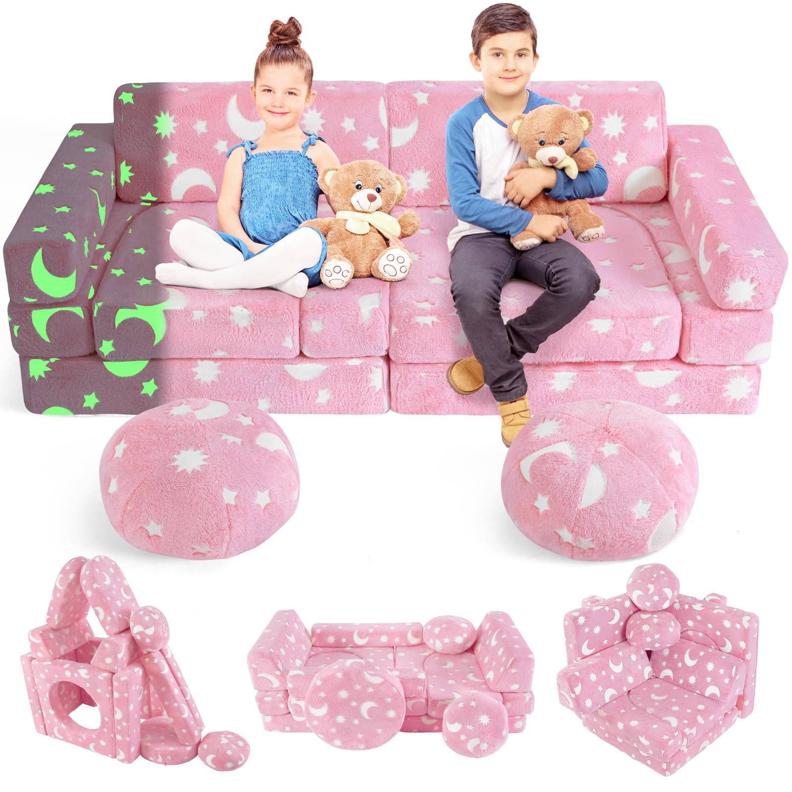 4-Piece Toddler Bedroom Set with Bed, Table, Chair & Toy Box