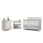 Furniture Farmhouse 3-Piece Nursery Set with 4-in-1 Convertible Crib, 4-Drawer Dresser