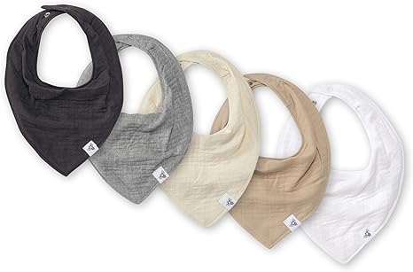 Infant Bibs, 100% Organic Cotton Drool Cloths, Newborn Essentials