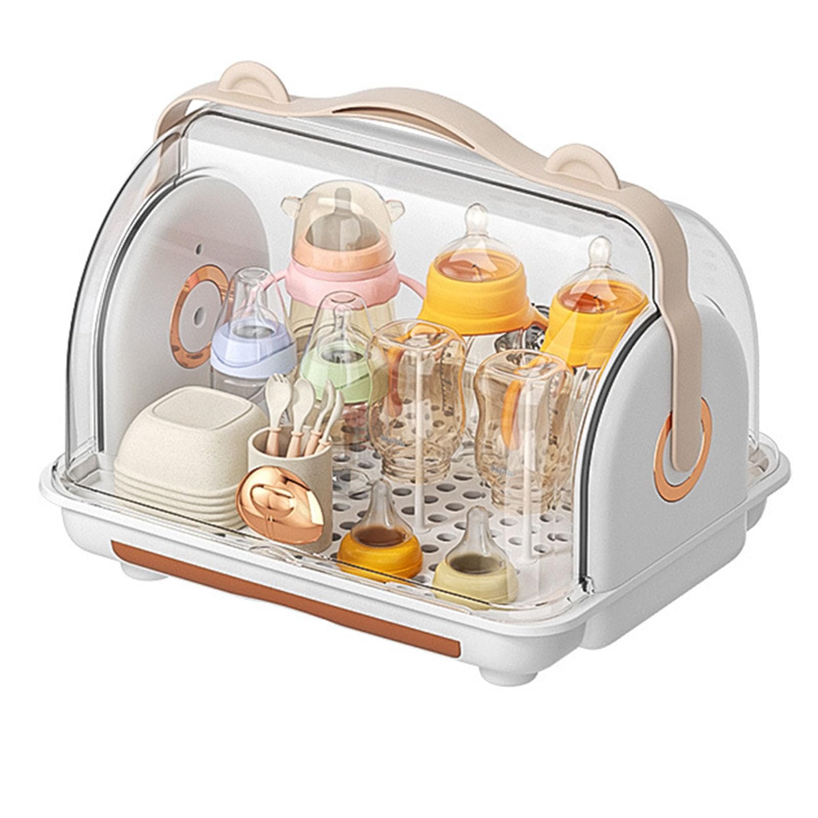 RYTTGOP Baby Bottle Drying Rack Storage Plastic Multifunctional Drainage Nursing Bottle Box Portable Kitchen Cabinet Organizer