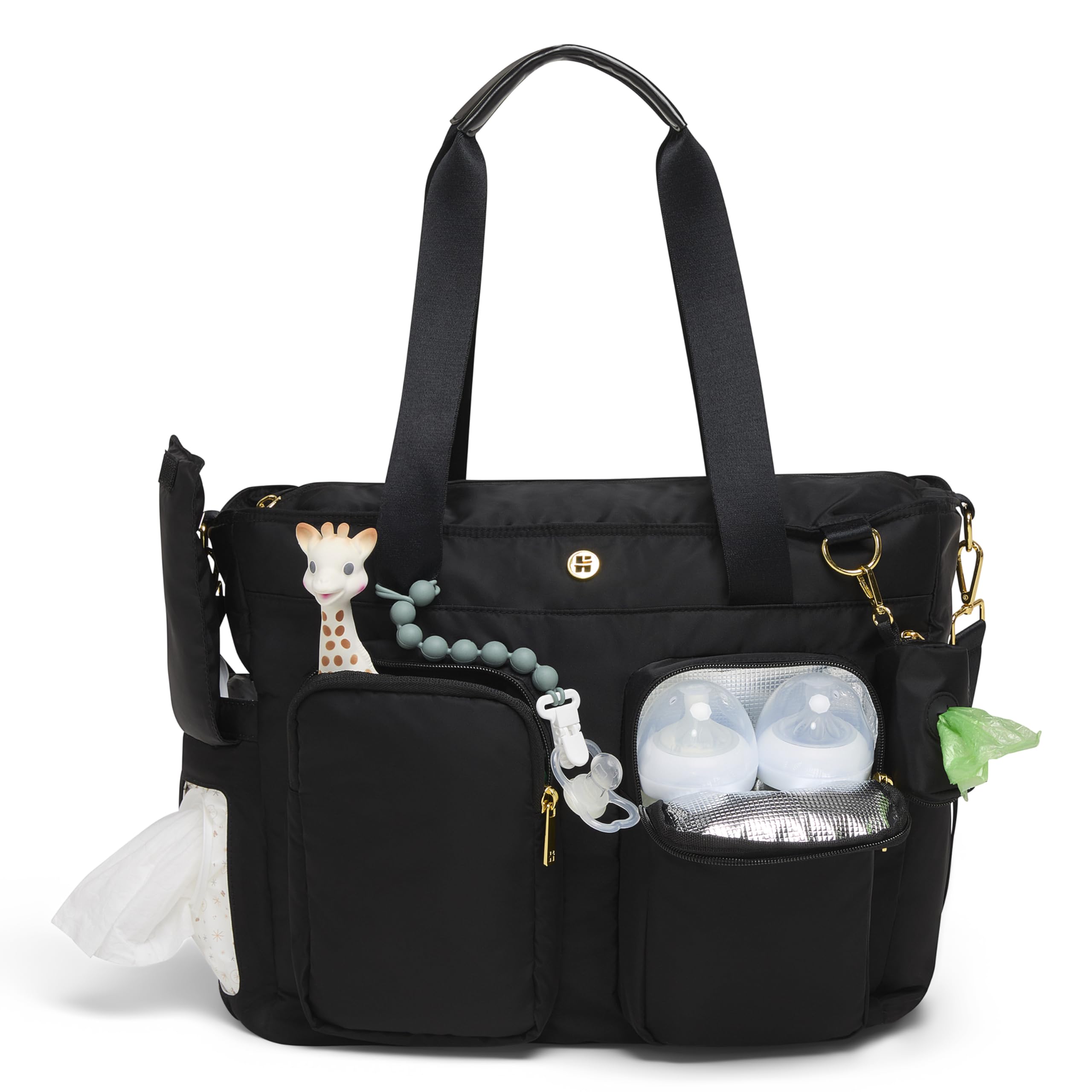 Signature Hug Weekender Tote Diaper Bag, Black