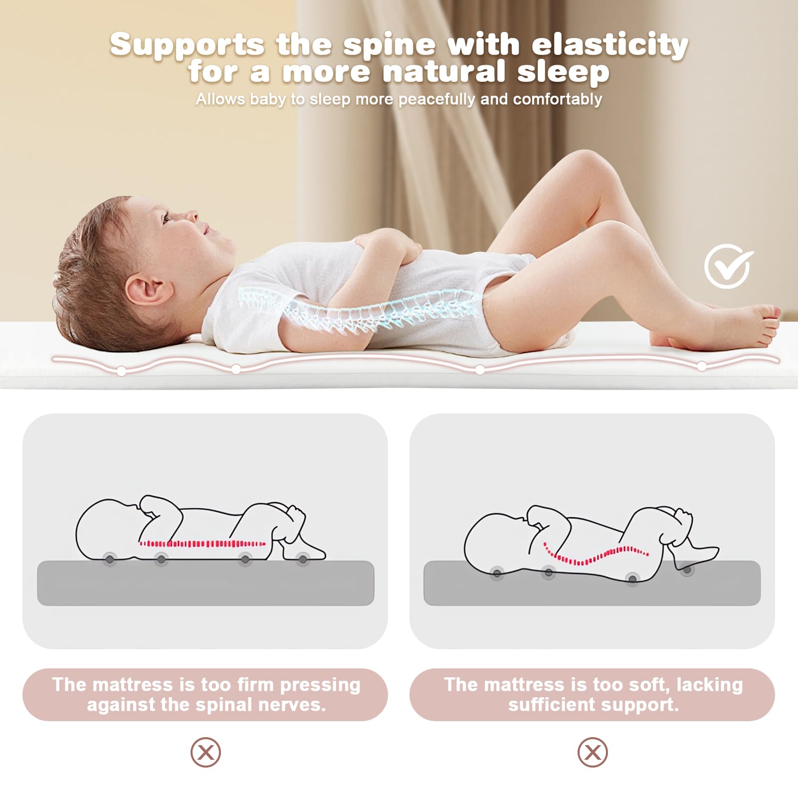 4-in-1 Convertible Bedside Bassinet with Mosquito Net