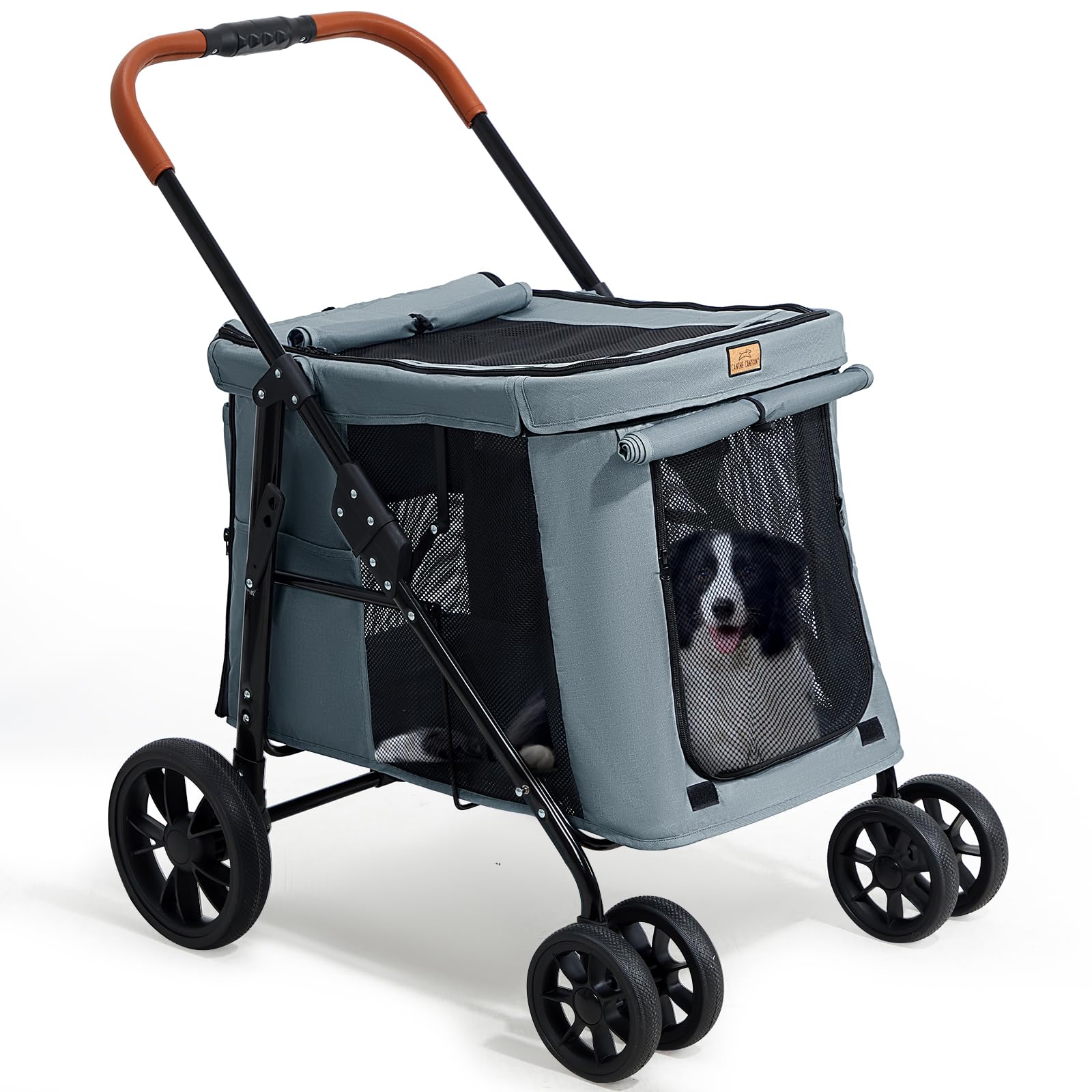 Scout Pet Stroller, 4-Wheel Design for Small/Medium Dogs - One-Button Fold