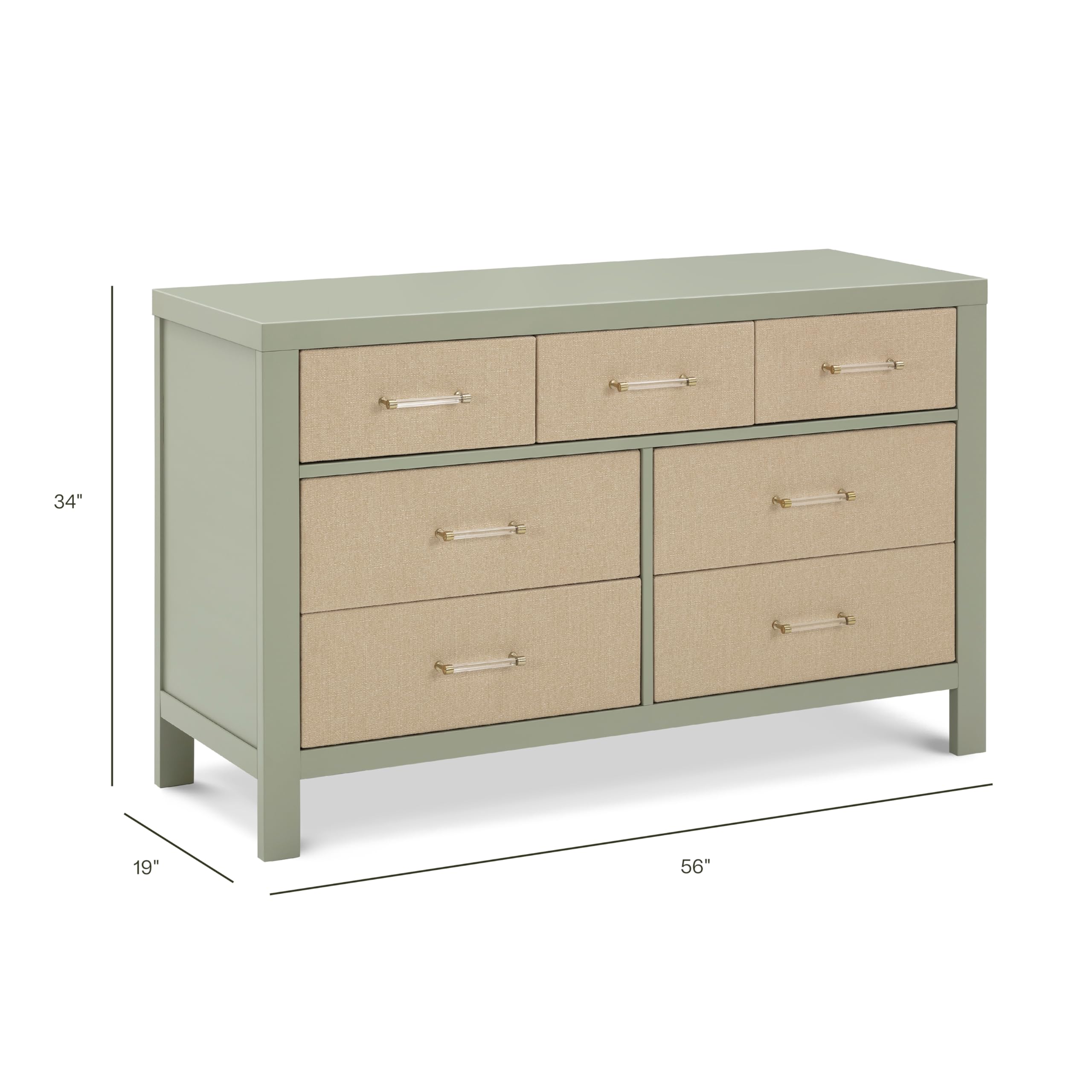 7-Drawer Nursery Dresser with Changing Table Top