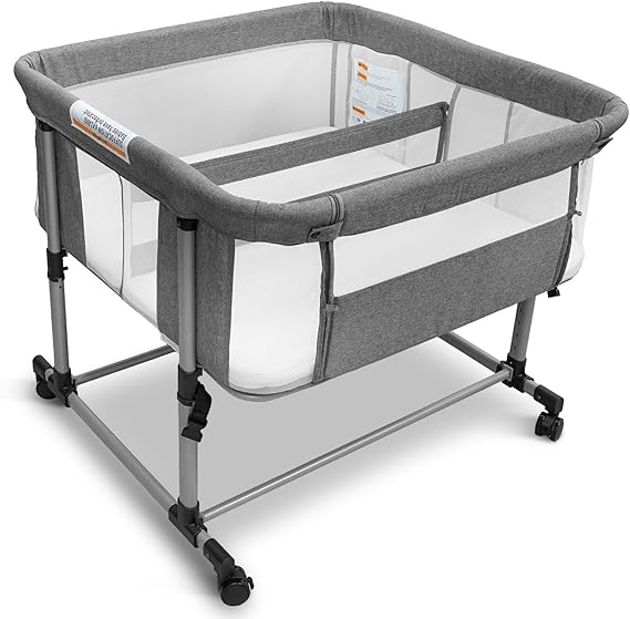 Cheermomo Twin Bassinet for 2 Babies, Double Bassinet for Twins