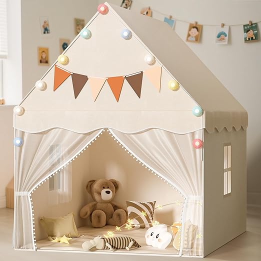 Kids Play Tent with Star Light, Padded Mat,Toddler Tent