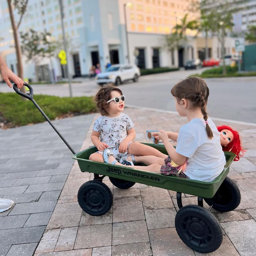 Kids Pull Wagon with All-Terrain Wheels and Steel Frame