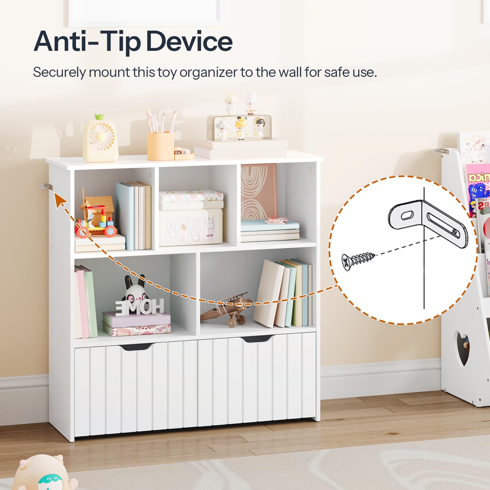 Kids Toy Storage Organizer with Movable Drawers
