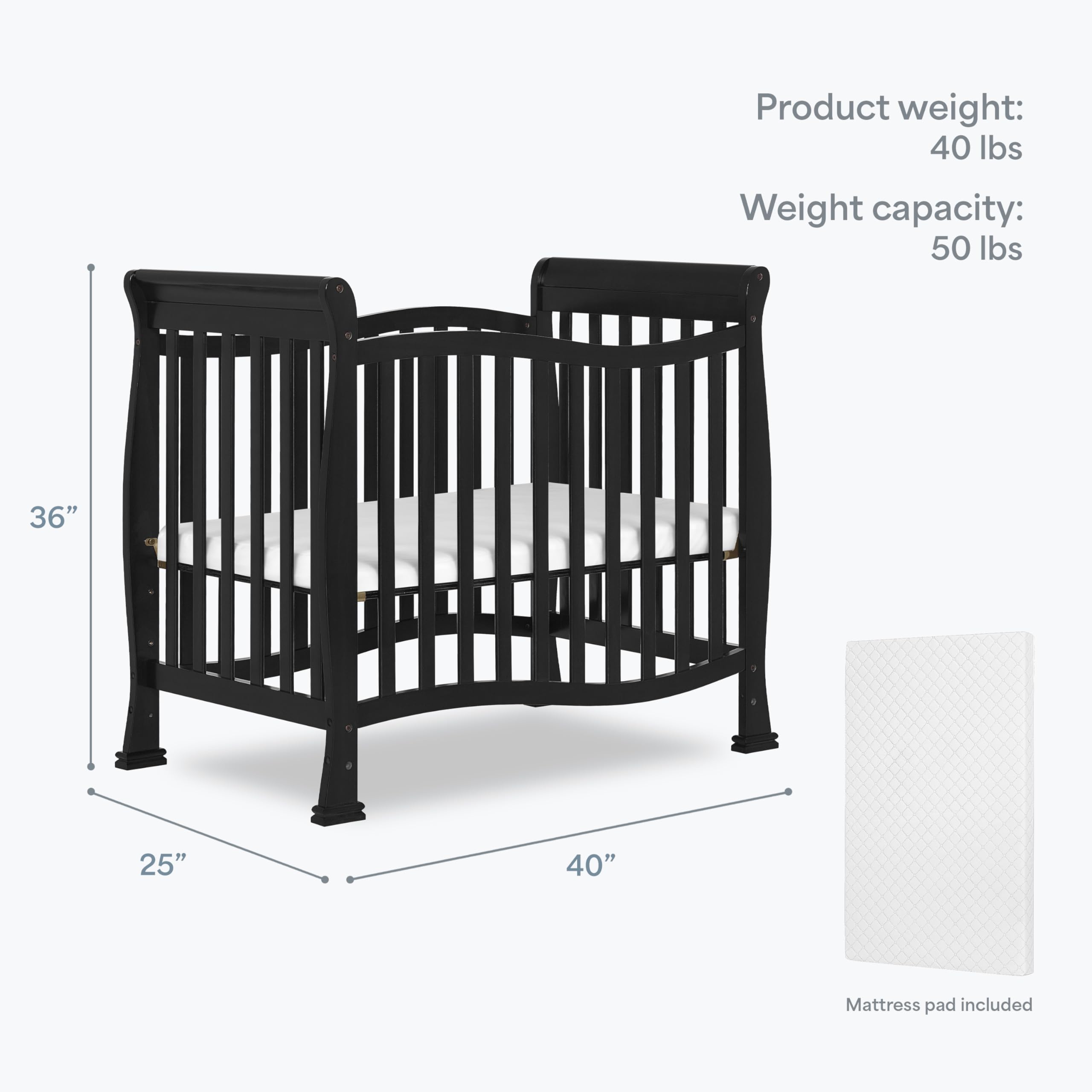 4-in-1 Convertible Mini Crib