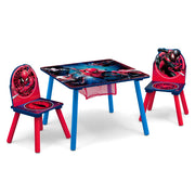 Marvel Spider Man Kids Table Set with Storage (2 Chairs Included) Greenguard Gold
