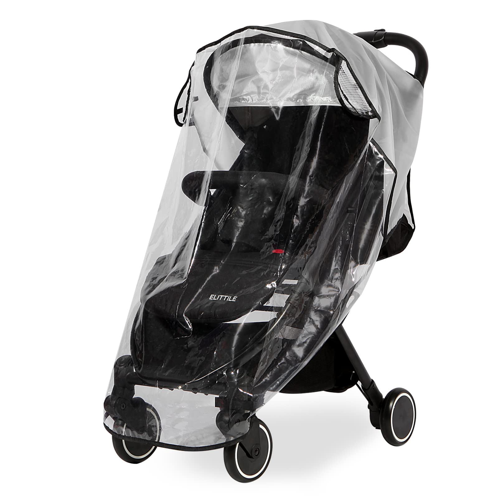 Clear Stroller Rain Cover, Universal Travel Weather Shield Breathable Baby Stroller