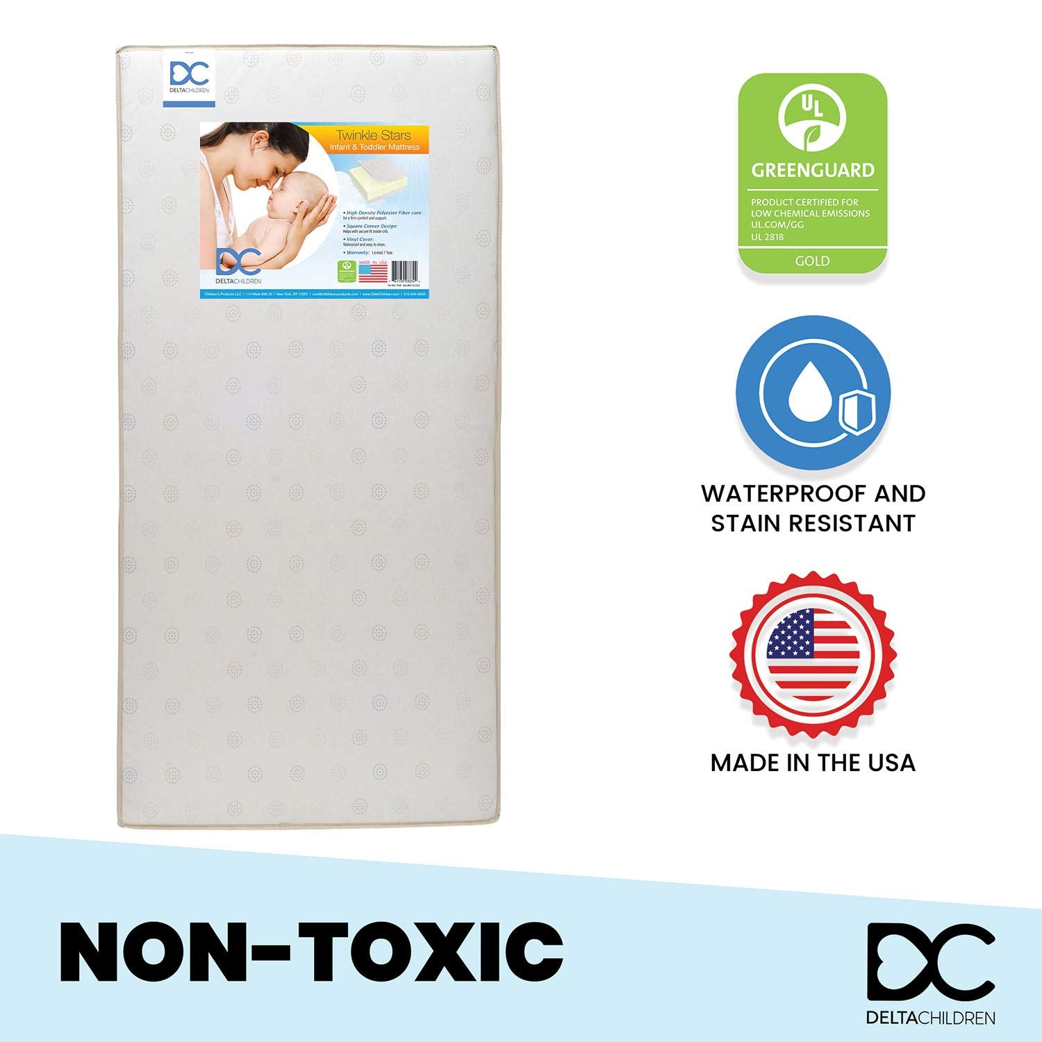 2-in-1 Breathable Crib and Toddler Mattress