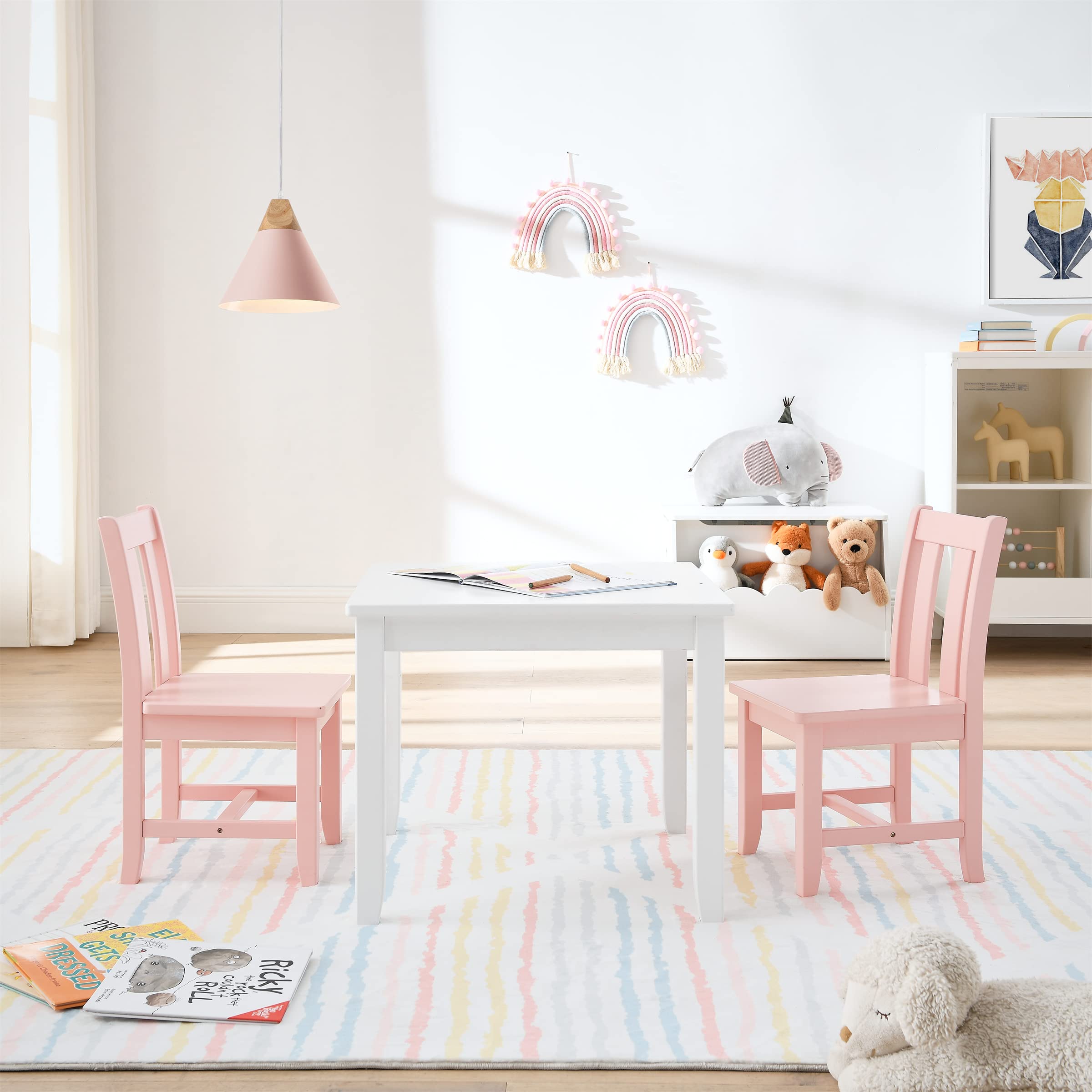 Kids Wooden Activity Chairs Set of 2