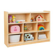 Montessori Toy Shelf, 35.4" H, 3-Tier Toy Storage Organizer with 8 Cubby