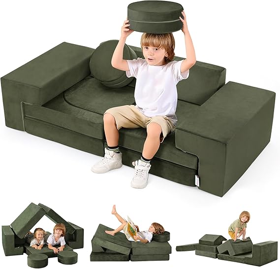 Modular Kids Play Couch, K12 PRO 400+DIY Creative Foam Couch for Playroom