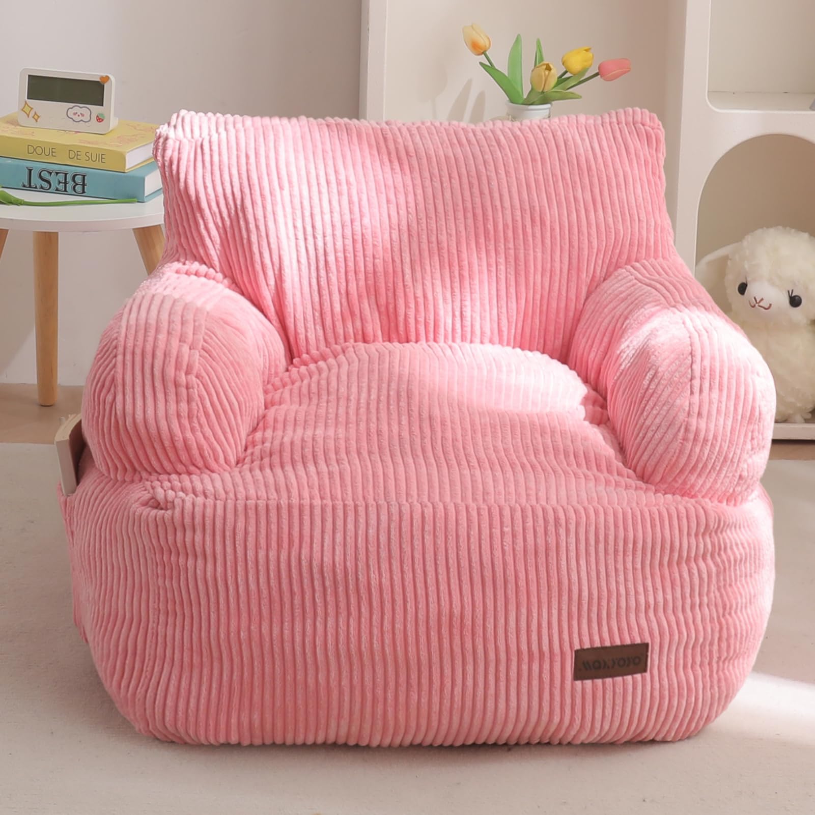 Kids Bean Bag Chair with Storage Pocket