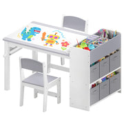 Kids Art Table and Chair Set, Craft and Play Wood Activity Table