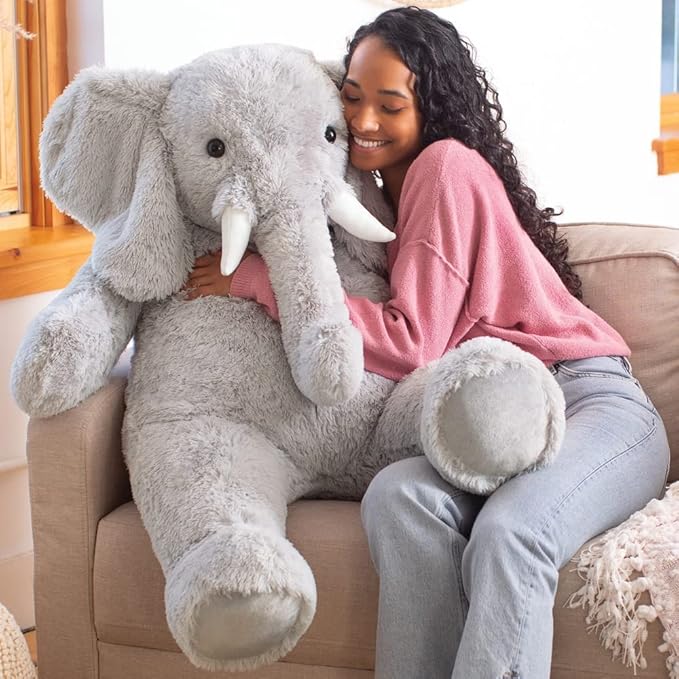 Giant Elephant Stuffed Animal - 6 Foot Big Stuffed Elephant Plush