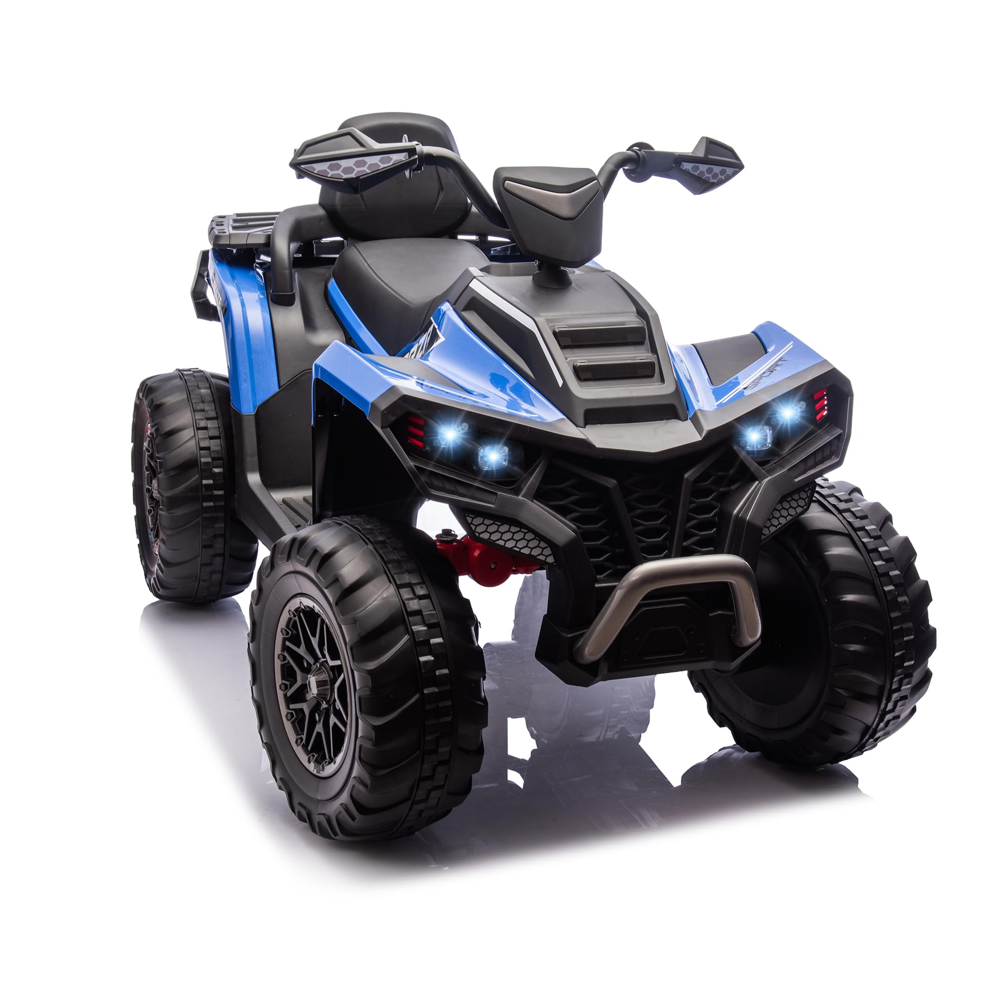 Kids ATV 4 Wheeler, 24V 4WD Electric ATV Ride On Toy for Big Kid w/ 2-Seater, 4x200W