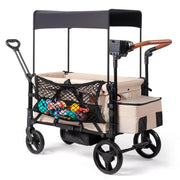 Wagon Stroller for 2 Kids, All-Terrain Wagon for Kids with Footwell, Canopy, Parent Organizer