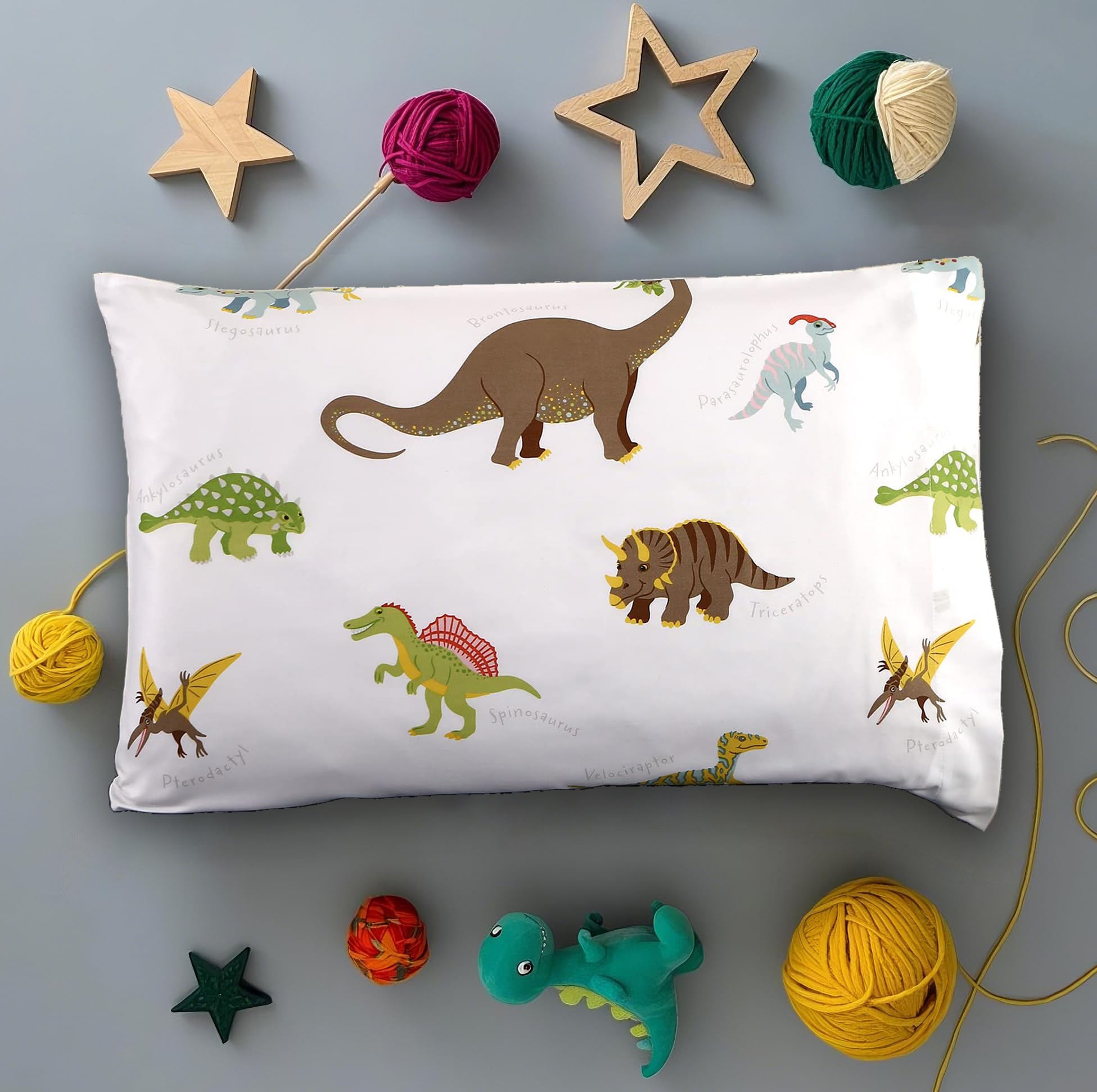 White Dinosaure Standard Pillowcases,Bedding Pillowcases Pack