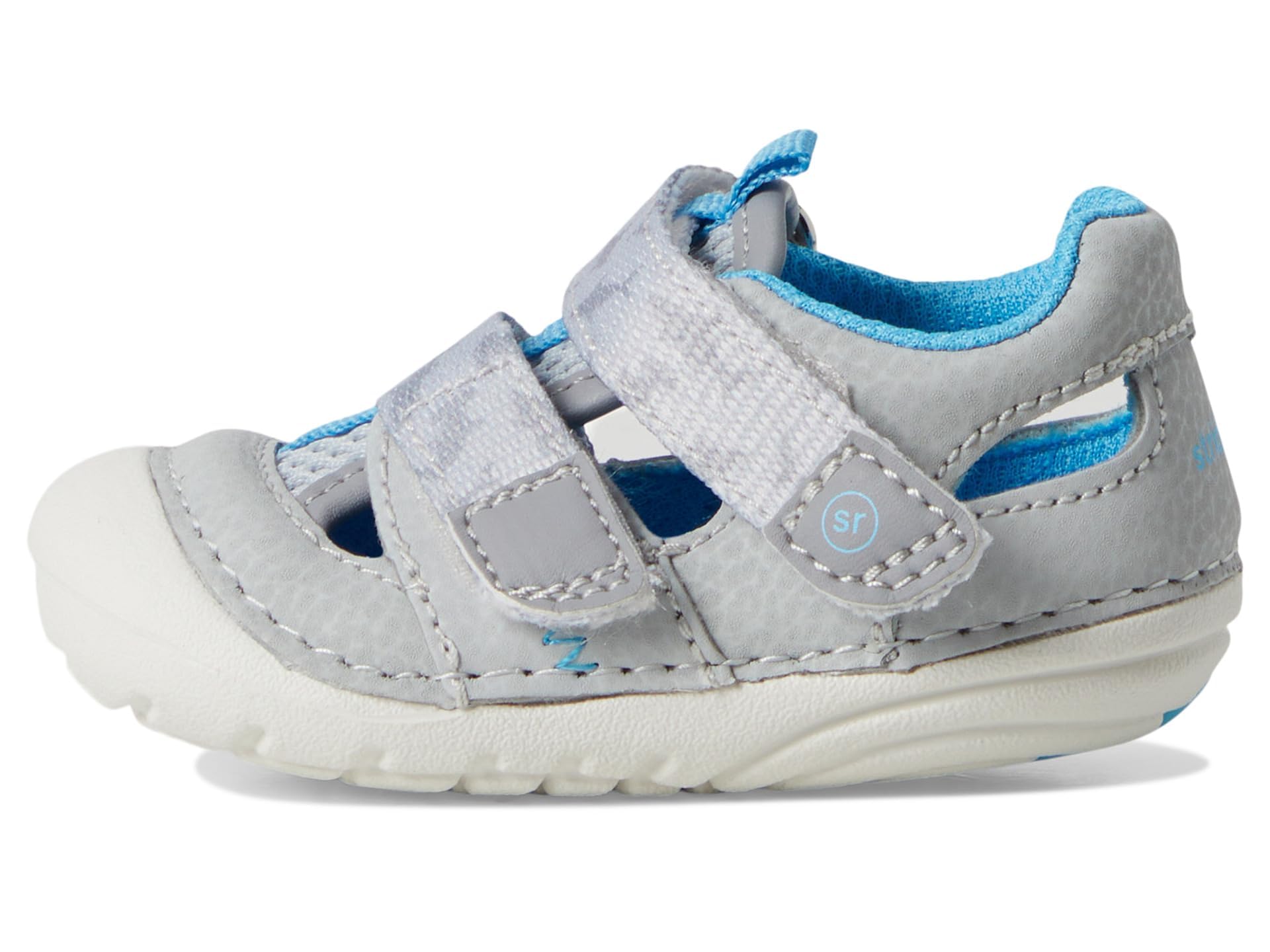 Stride Rite Kids SM Gaia (Infant/Toddler) Sandal, Grey, 4.5 Wide US Unisex
