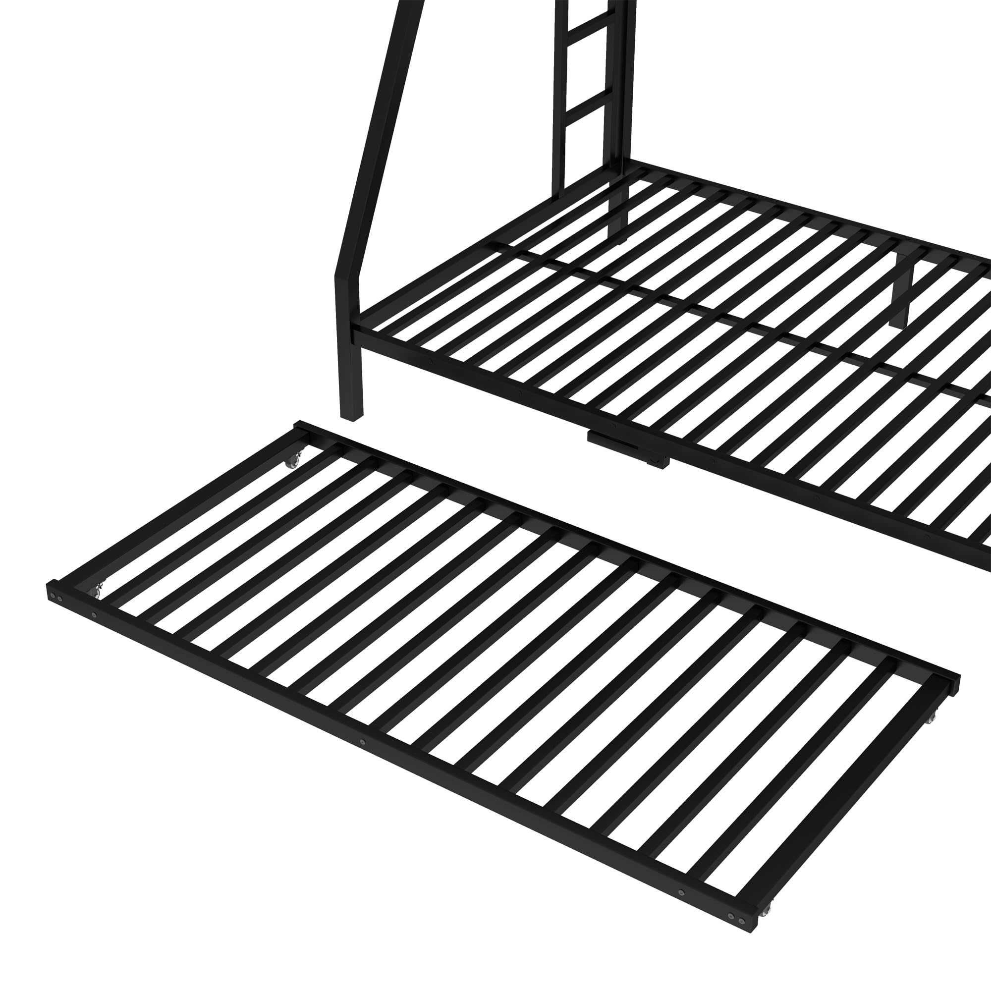 Metal Bunk Bed with Trundle