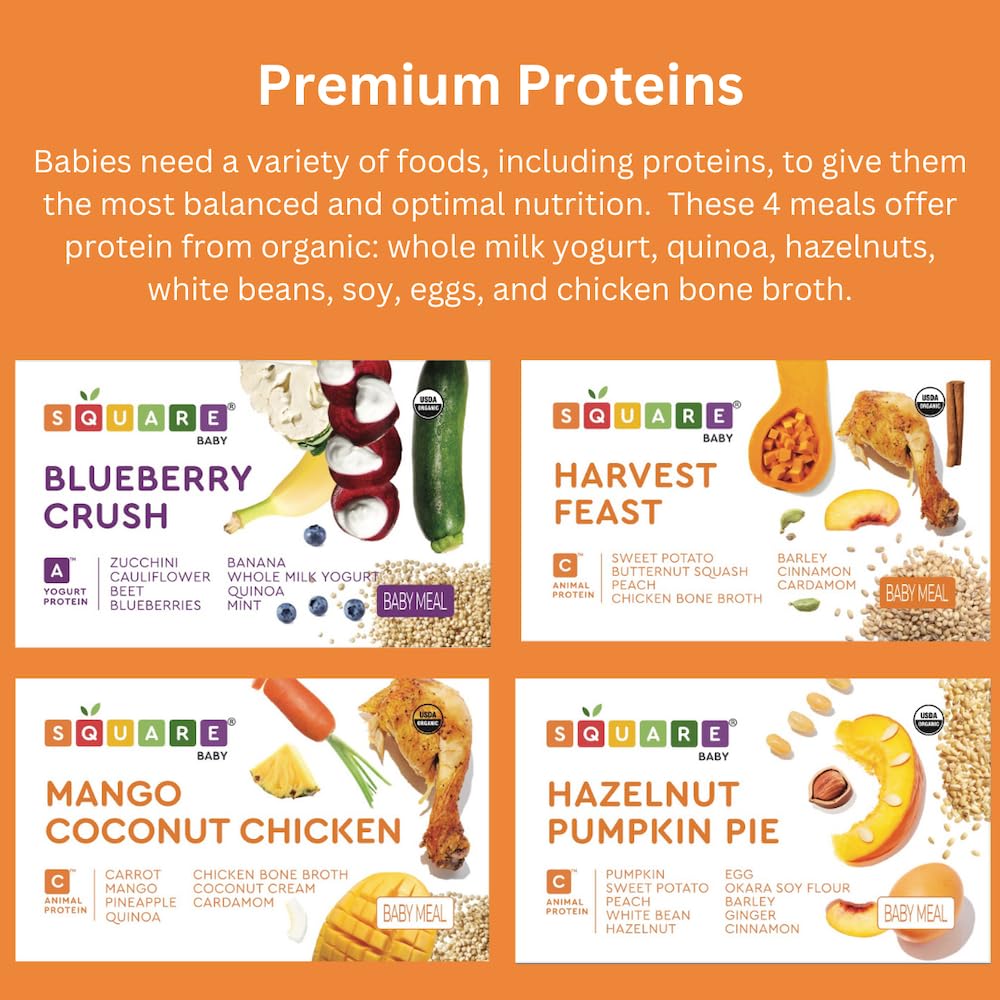 Organic Baby Food Purees | Stage 1-3 Variety Pack | Fresh & Dietitian