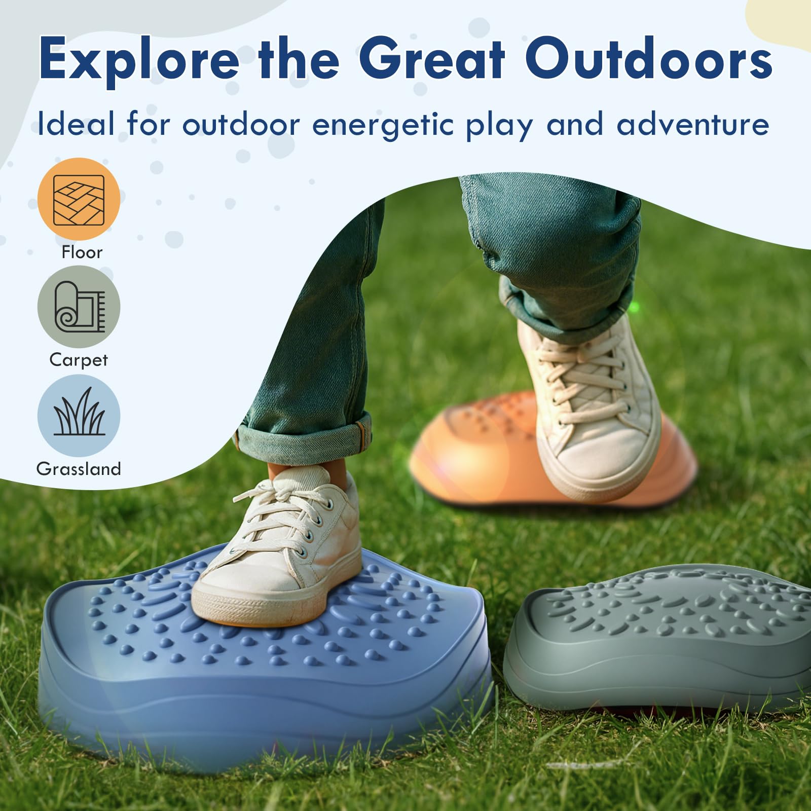 Stepping Stones for Kids - Non-Slip Balance Toys Indoor Outdoor