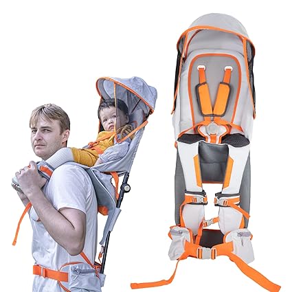 Baby Shoulder Carrier Baby Hiking Backpack Carrier with Rain Cover Sun Shade