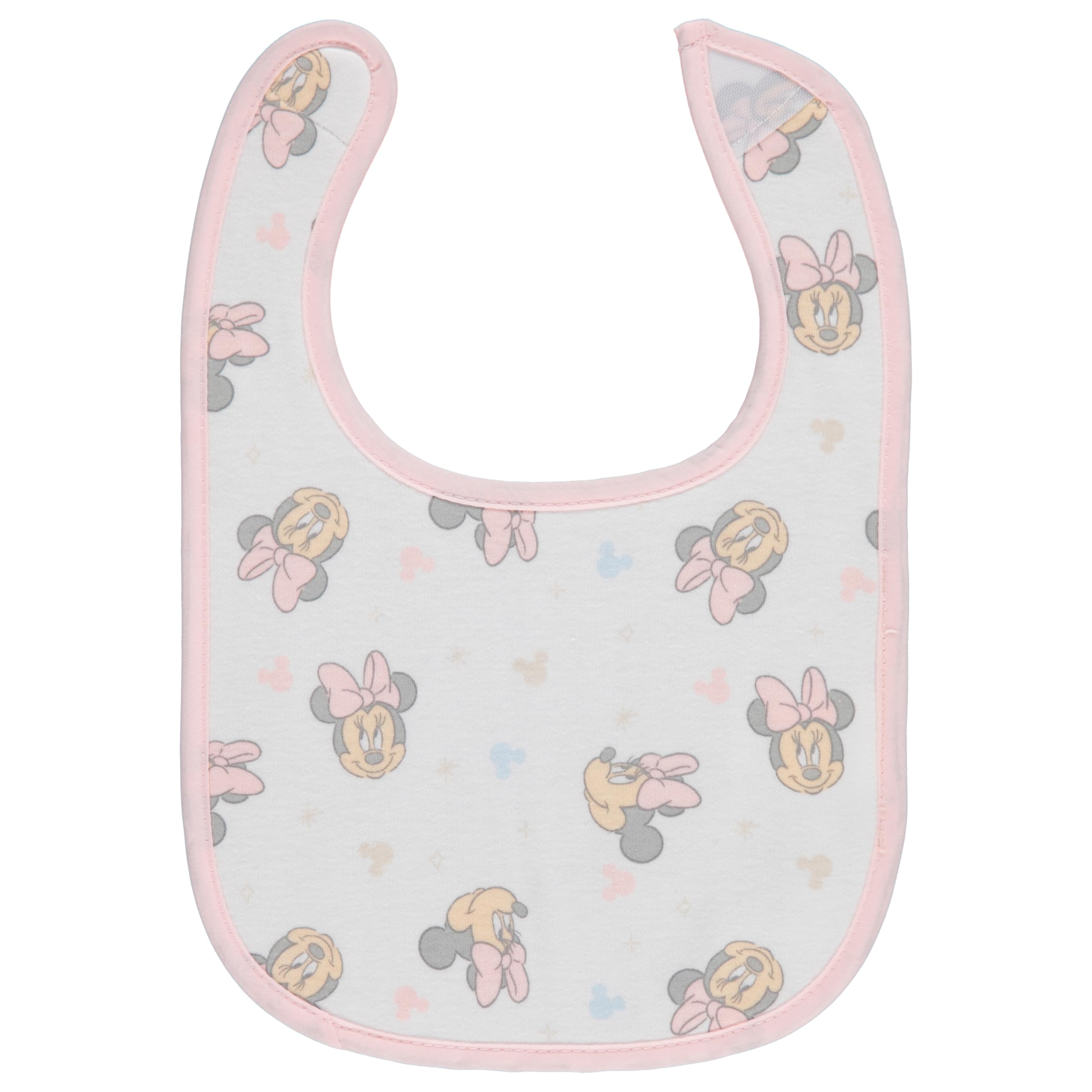 10-Pack Minnie Mouse Baby Bibs – Soft, Absorbent, and Adjustable Cotton