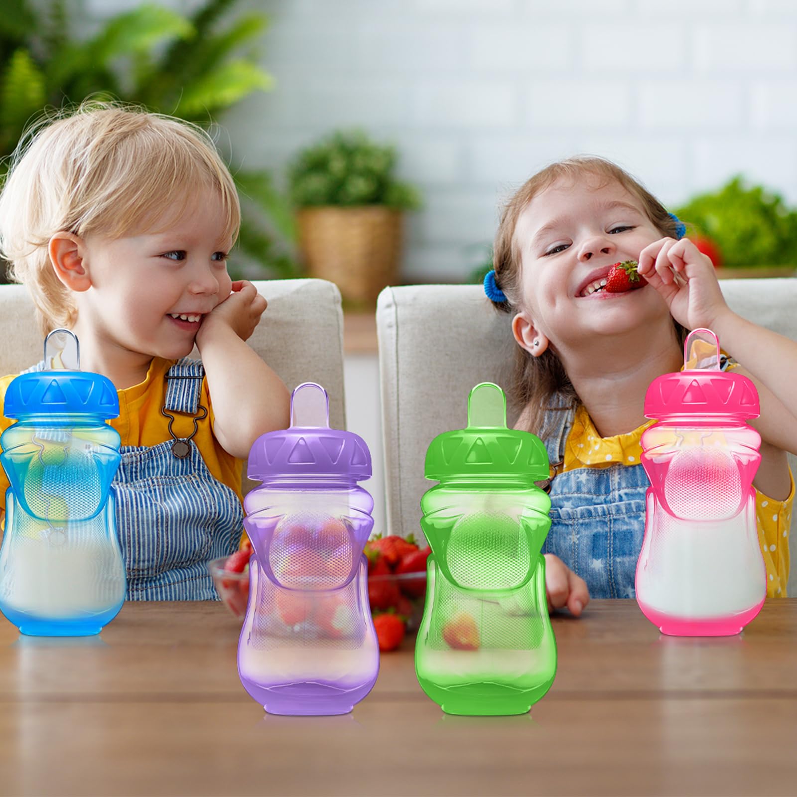 24 Pcs 12 oz No Spill Sippy Cups for Toddlers Ages 1-3 Sport Cup