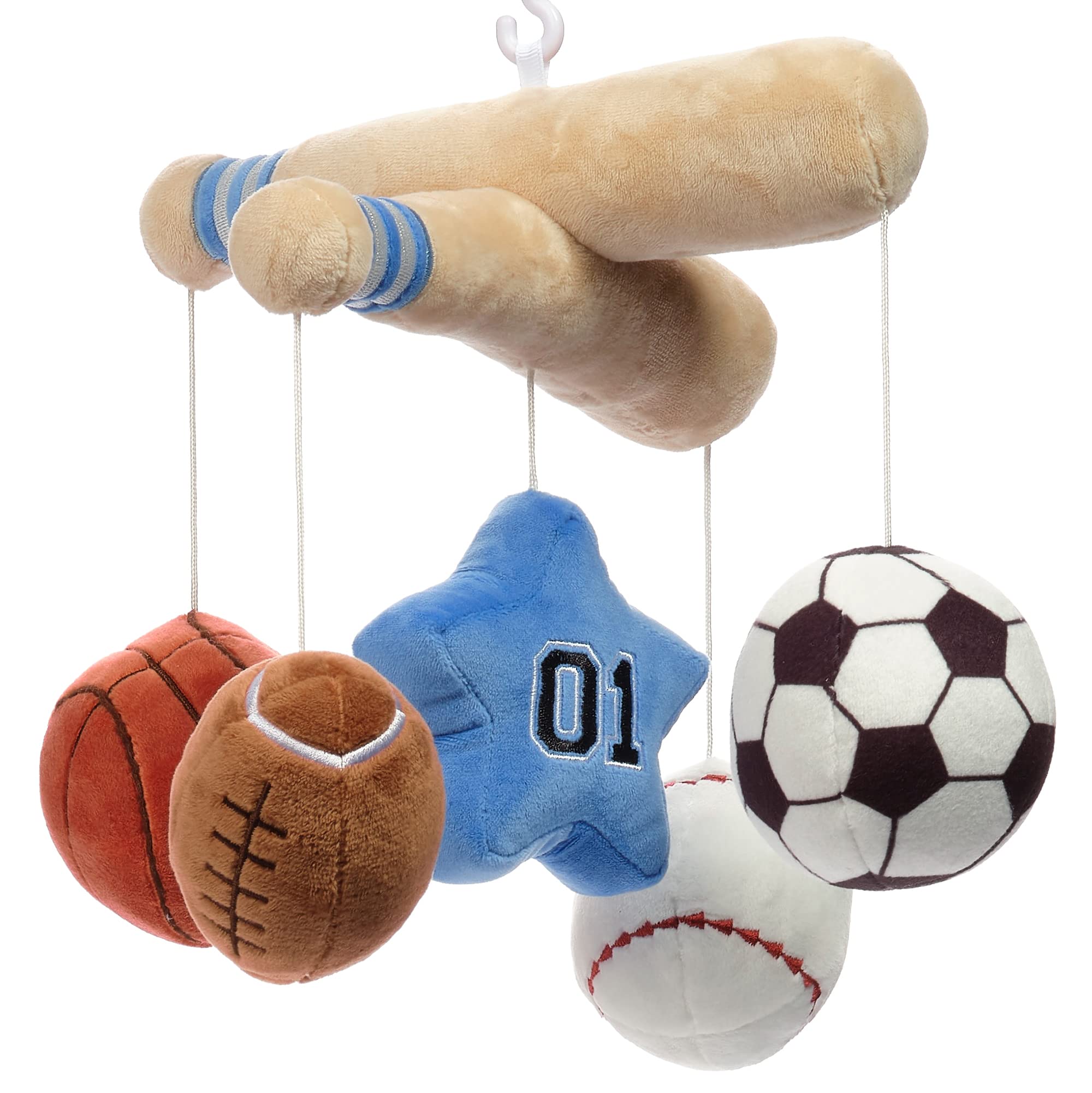 Baby Sports Musical Baby Crib Mobile Soother Toy - Gray