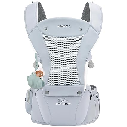 Carrier with Hip Seat,All-Position Breathable Mesh Hip Seat