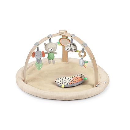 Cozy Spot Reversible Duvet Activity Gym & Play Mat with Wooden Toy bar