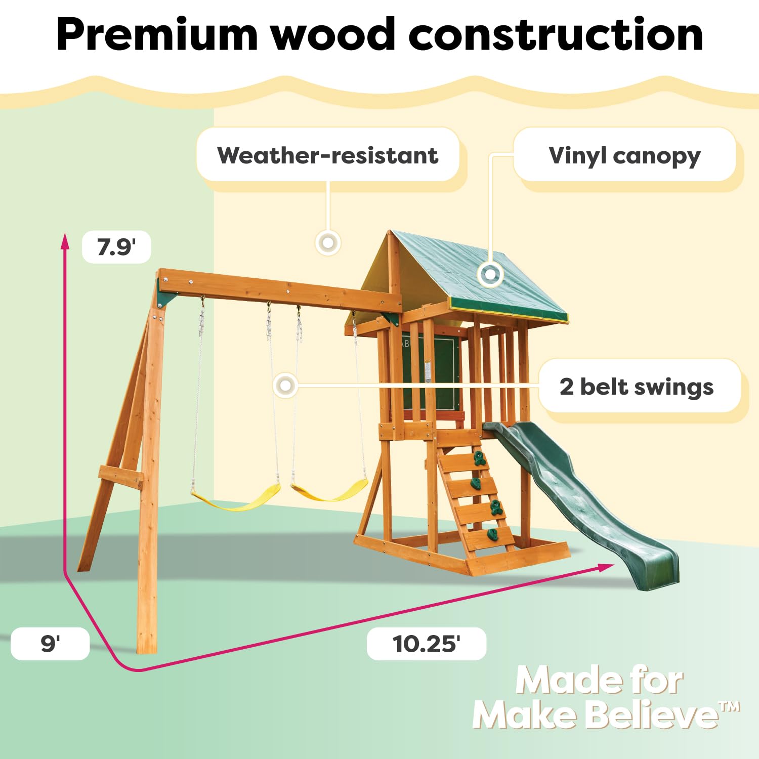 Appleton Wooden Swing Set, (Amazon Exclusive)