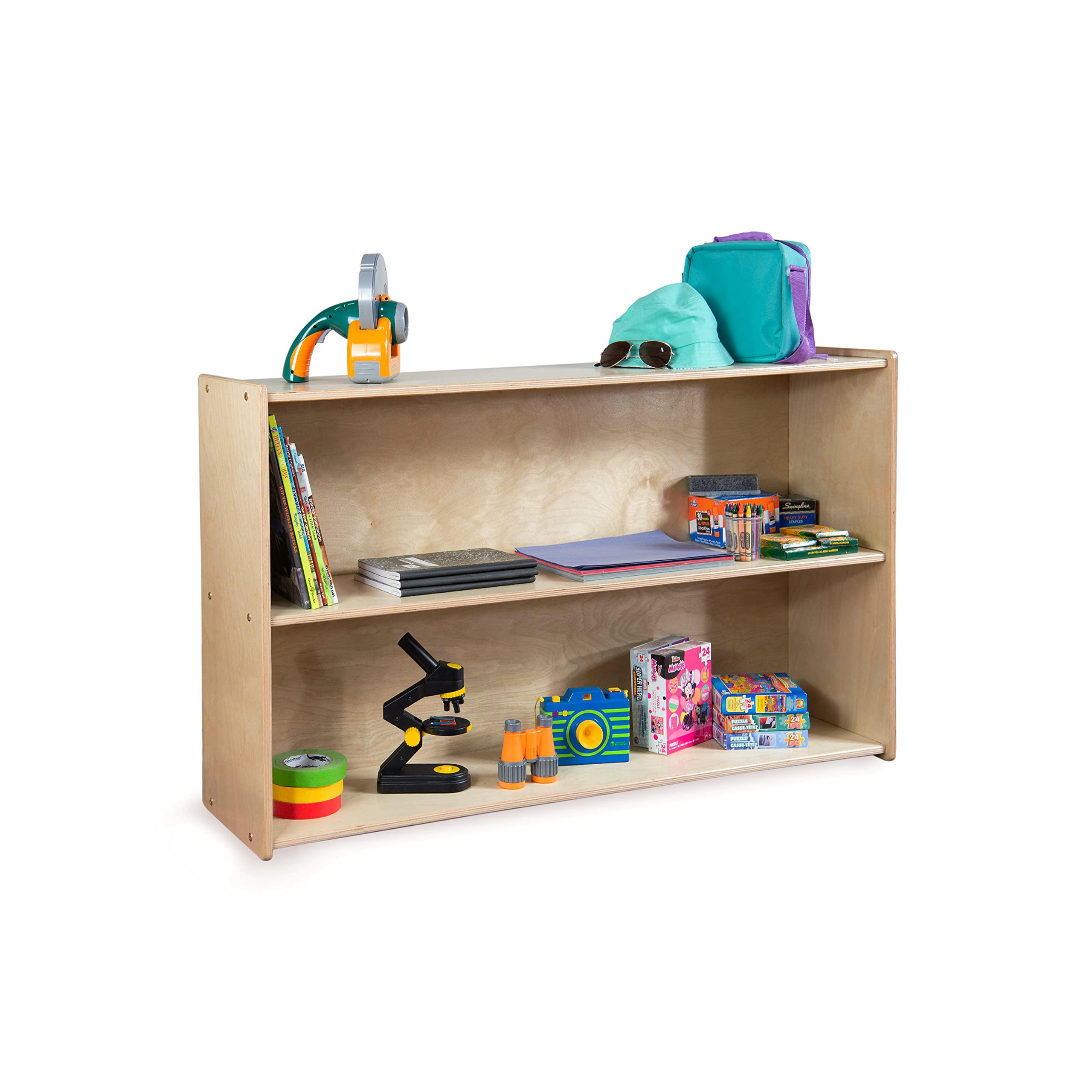 Shelves for Kids, Bookcase with 2 Shelves for Storage