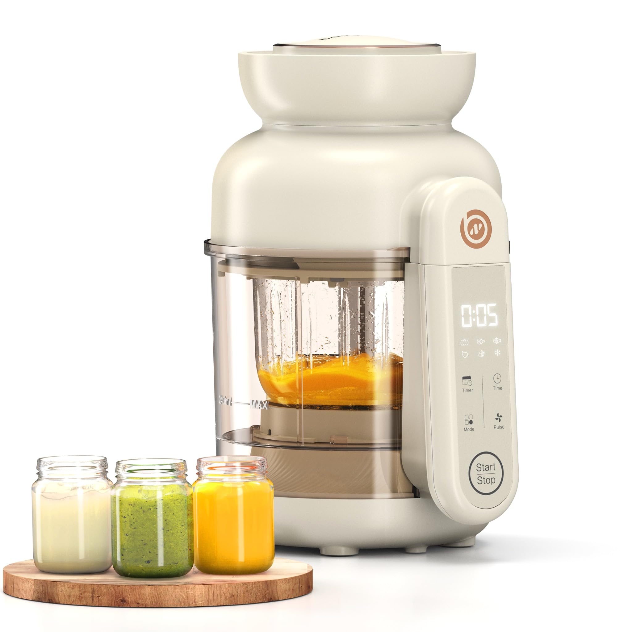 Auto Baby Food Maker, Glass Baby Food Mill, Baby Blender & Steamer and Puree Make