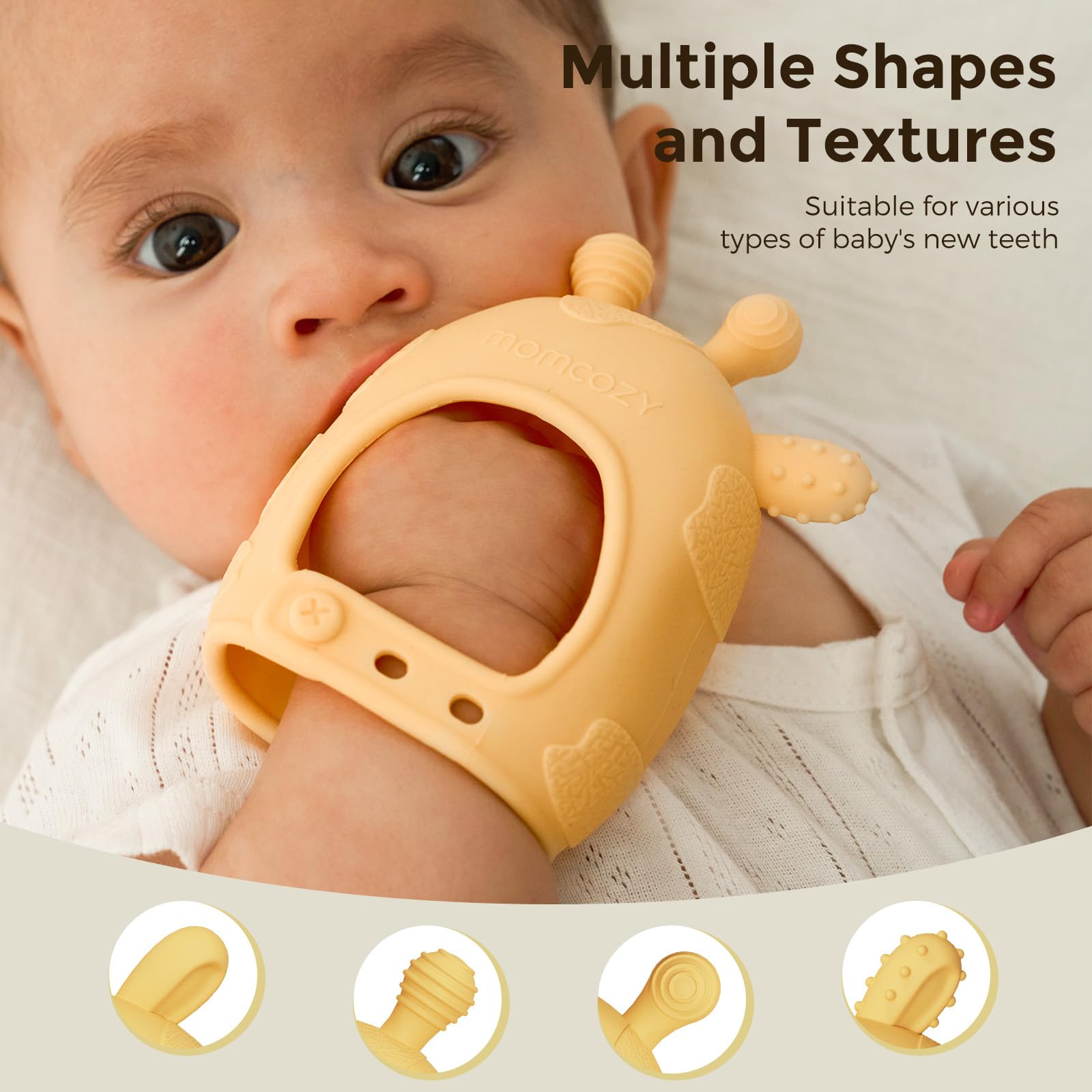 Momcozy Exclusive Memory Foam Nursing Pillow and Baby Teether Toys