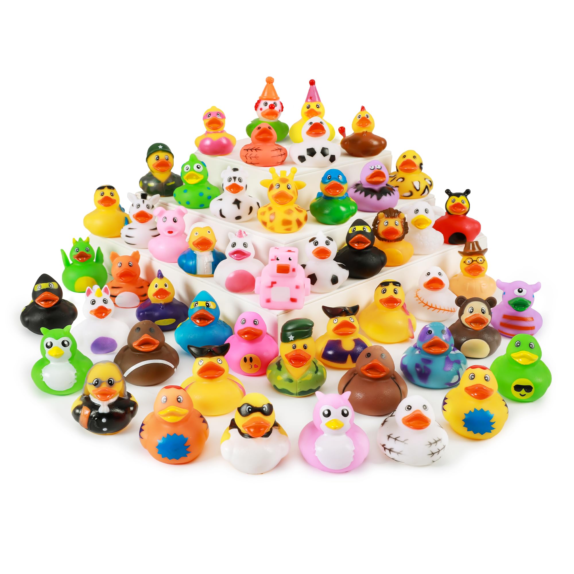 50 Pack Rubber Duck for Jeeps Ducking - 2.3 Inch Bulk Floater Duck