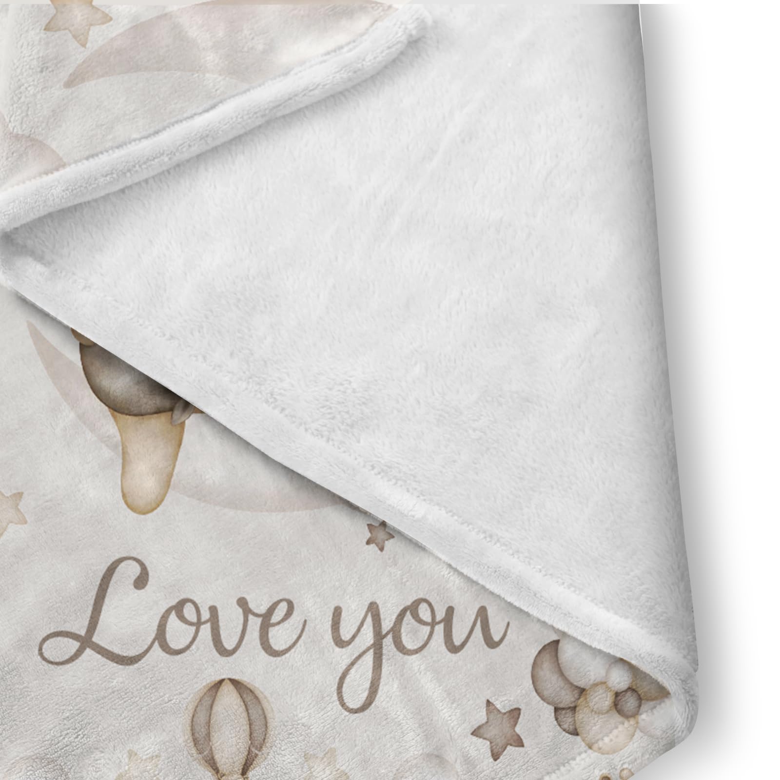 Baby Crib Bedding Set - Moon Animal Nursery Bed 3 Pcs Set - Chic Soft Blanket