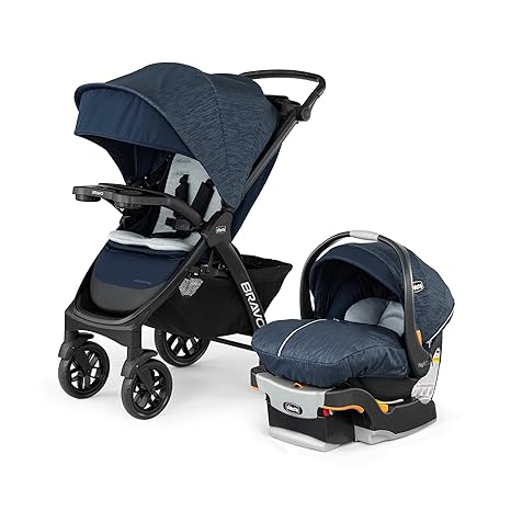 Bravo LE Trio Travel System, Bravo LE Quick-Fold Stroller with KeyFit 30 Zip Infant Car Seat