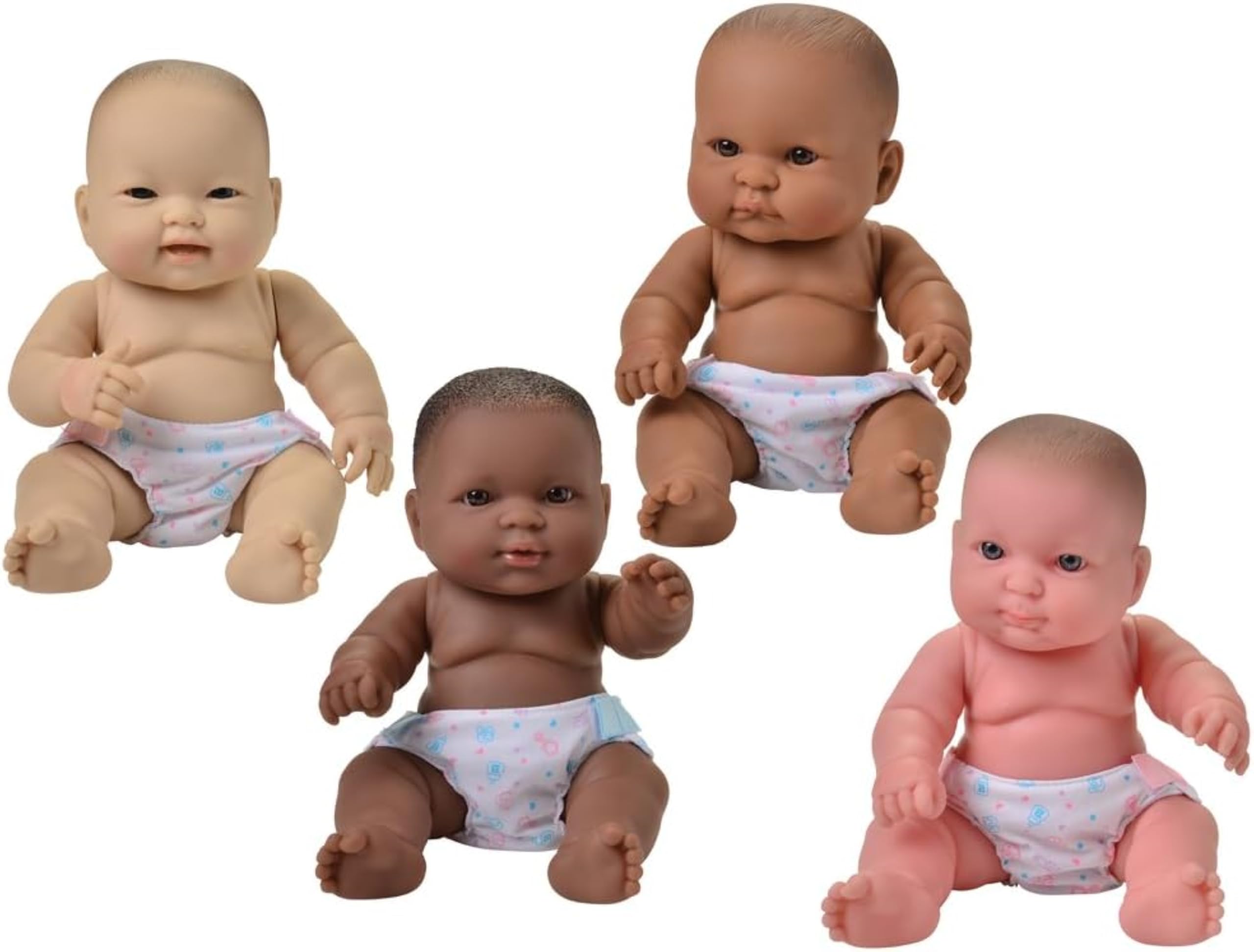 10 Inch Huggable Multi-Cultural Baby Dolls, Multi-Ethnic Social Emotional Learning