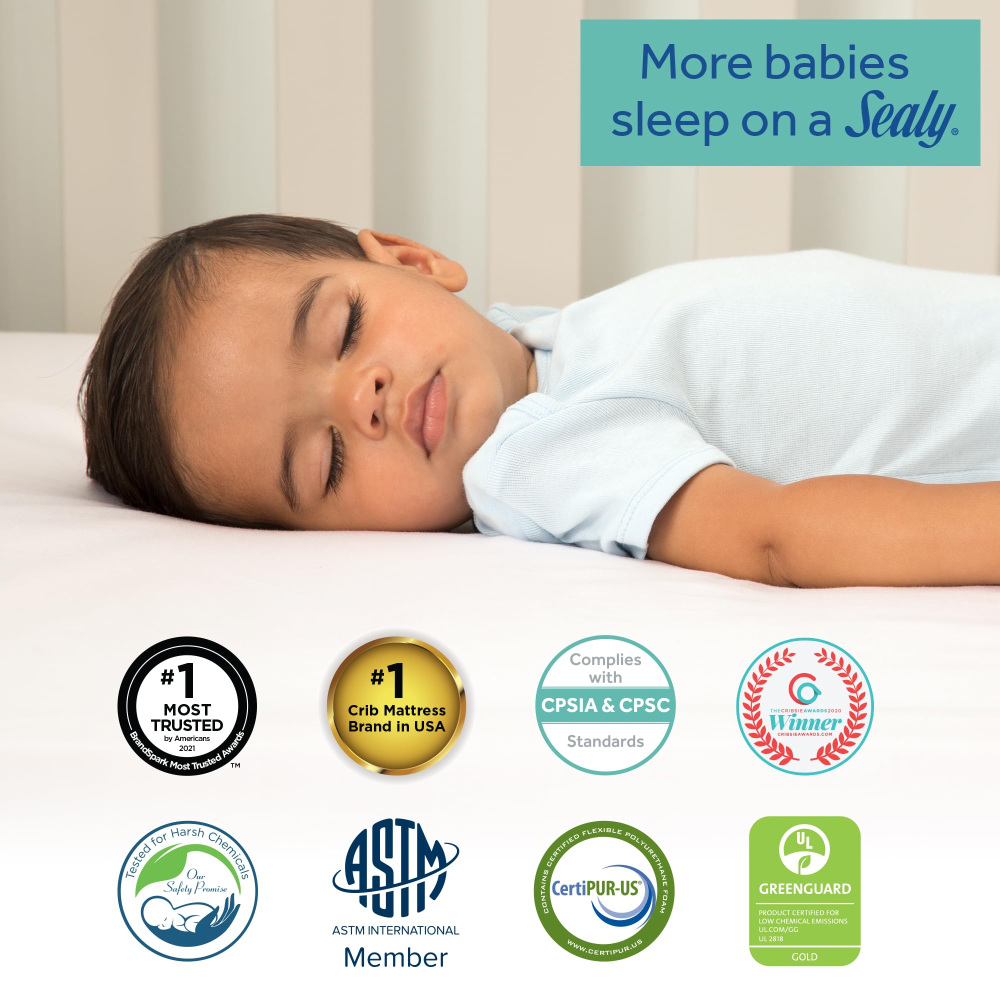 Waterproof Crib Mattress with 150 Coils