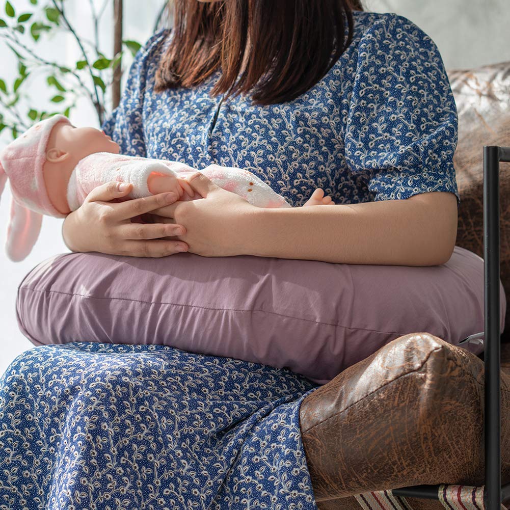 Pillow with 2 Covers, Feeding Pillows for Breastfeeding,